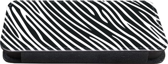Étui pour téléphone iPhone 7 Bookcase - Imprimé animal - Zebra - Zwart - Avec poches - Étui portefeuille avec fermeture magnétique
