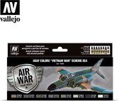 Vallejo val71204 - Model Air Set USAF Colors "Vietnam War" Scheme Sea Color 8 x 17 ml