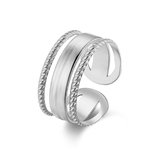 Twice As Nice Ring in edelstaal, 3 rijen  60