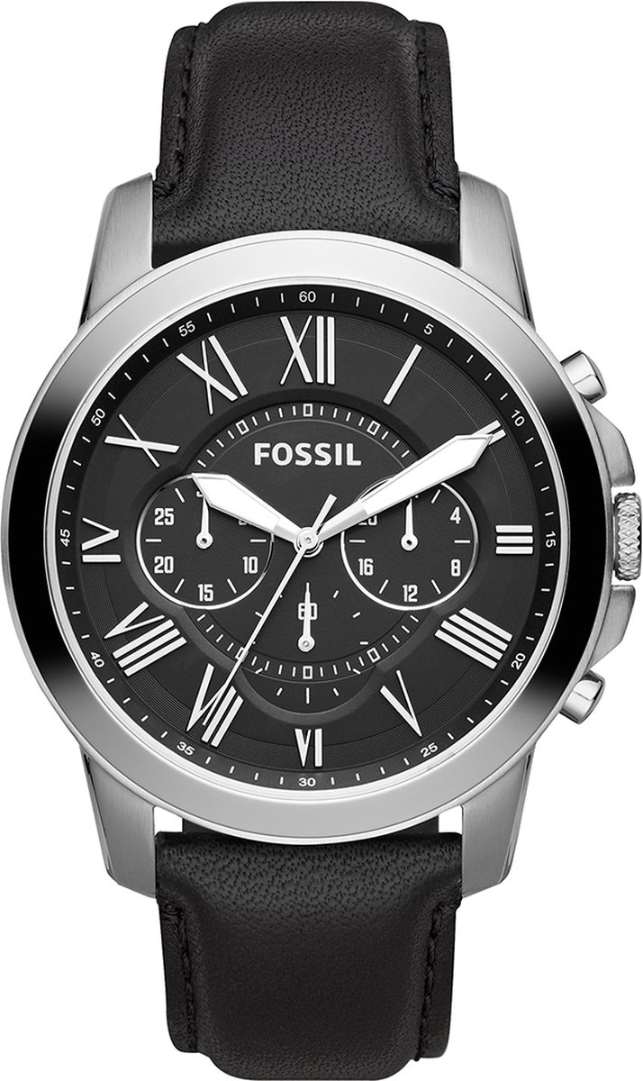 Fossil Grant FS4812 Herenhorloge 44 mm - Zilverkleurig