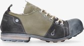 Yellow cab | Industrial 9-c green canvas/suede lace up shoe - black sole | Maat: 44