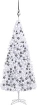 vidaXL Kunstkerstboom met LED's en kerstballen 500 cm wit