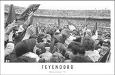 Walljar - Feyenoord kampioen '71 - Zwart wit poster