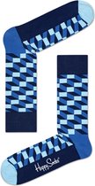 Happy Socks - Filled Optic - Blauw/Donkerblauw - Unisex - Maat 41-46