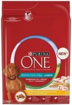 PURINA ONE Medium Maxi Junior - Kipnuggets met rijst - Voor puppy's - 2,5 kg
