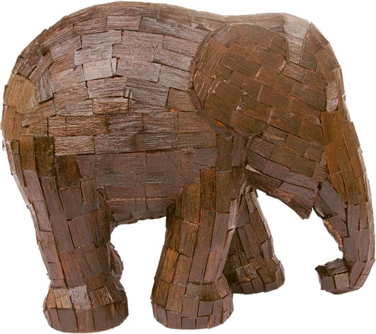 Elephant Parade - In the Woods Deep Oak - Handgemaakt Olifanten Beeldje - 15cm
