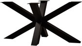Zwarte stalen matrix tafelpoot hoogte 75 cm en breedte 140 cm (koker 8 x 8)