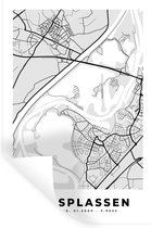 Muurstickers - Sticker Folie - Kaart - Maasplassen - Nederland - Plattegrond - Stadskaart - 40x60 cm - Plakfolie - Muurstickers Kinderkamer - Zelfklevend Behang - Zelfklevend behangpapier - Stickerfolie