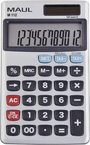 Maul M 12 Calculatrice de poche à piles, à énergie solaire Grijs Nombre de positions d'affichage : 12