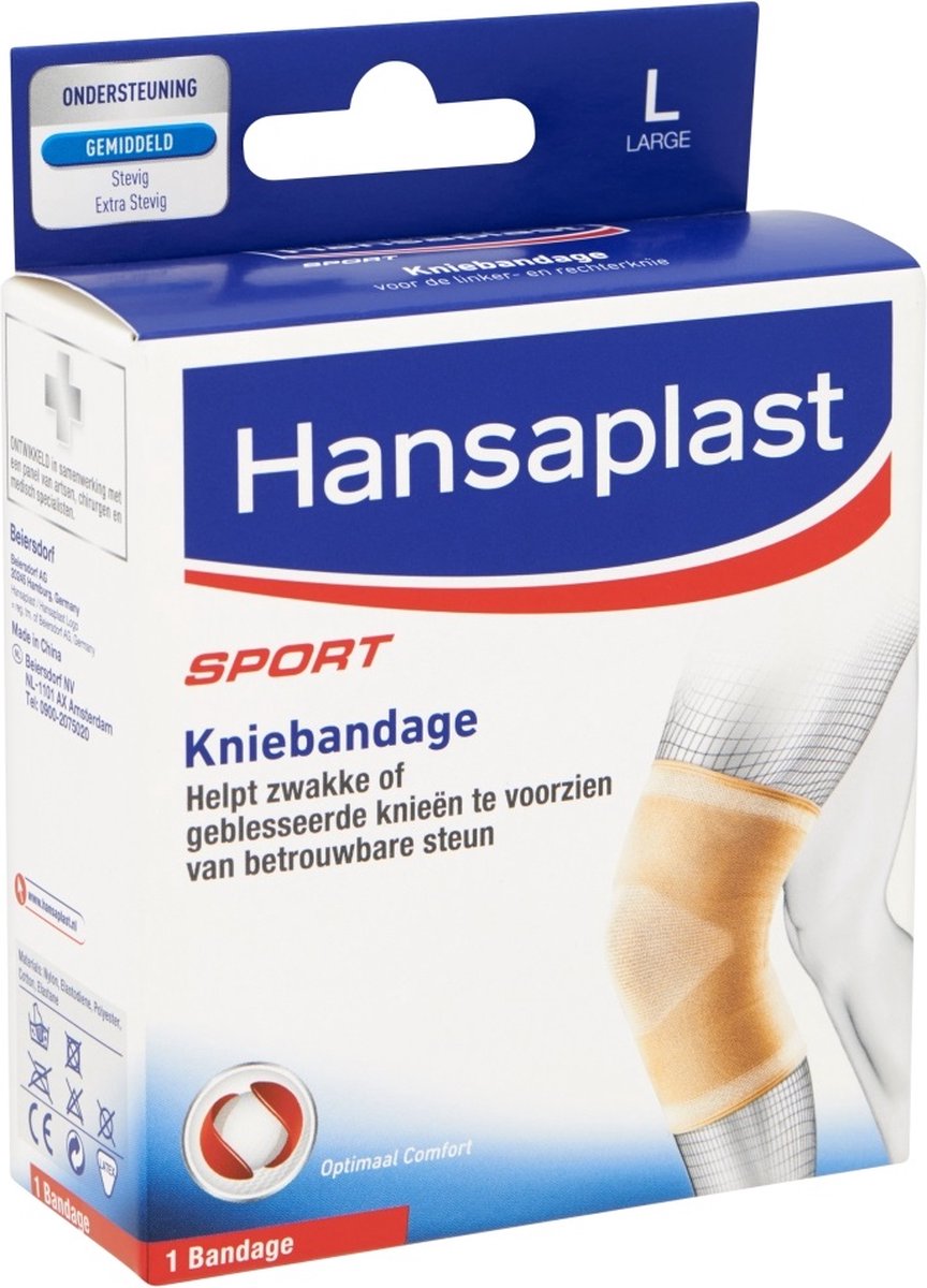 Tact Aziatisch complexiteit Hansaplast Sport Kniebandage - L | bol.com