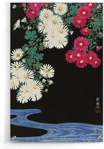 Walljar - Ohara Koson - Chrysanthemums - Muurdecoratie - Plexiglas schilderij