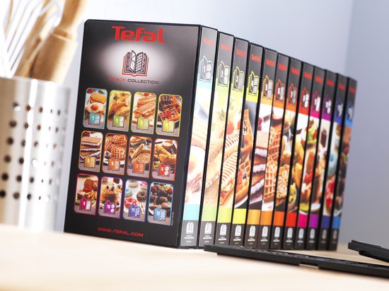 Boeken met recepten voor het Tefal snackapparaat.