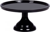 taartplateau 23,5 cm melamine zwart