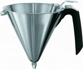 portioneertrechter 24 x 19 x 23 cm RVS zilver