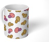 Mok - Koffiemok - Abstract - Patronen - Paddenstoel - Mokken - 350 ML - Beker - Koffiemokken - Theemok
