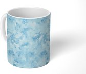 Mok - Waterverf - Blauw - Patroon - Mokken - 350 ML - Beker - Uitdeelcadeautjes