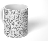 Mok - Koffiemok - Design - Jongens - Letters - Alfabet - Mokken - 350 ML - Beker - Koffiemokken - Theemok
