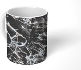 Mok - Roségold - Marmer print - Patronen - Zwart - Mokken - 350 ML - Beker - Uitdeelcadeautjes