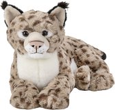 Pluche liggende Lynx knuffel van 39 cm - Dieren speelgoed knuffels cadeau - Bosdieren