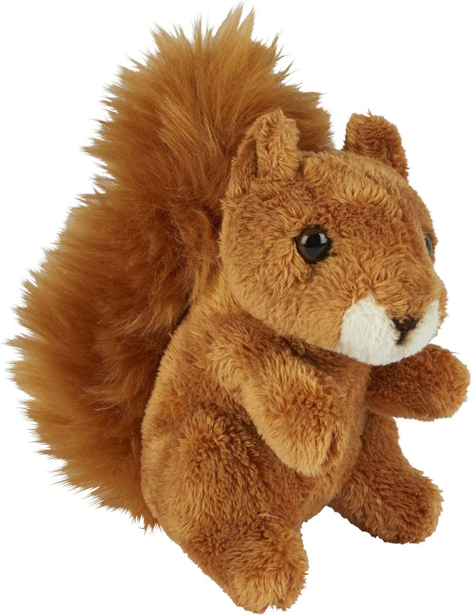 Ravensden Pluche knuffel dier - Rode Eekhoorn - 15 cm - Speelgoed eekhoorns knuffels