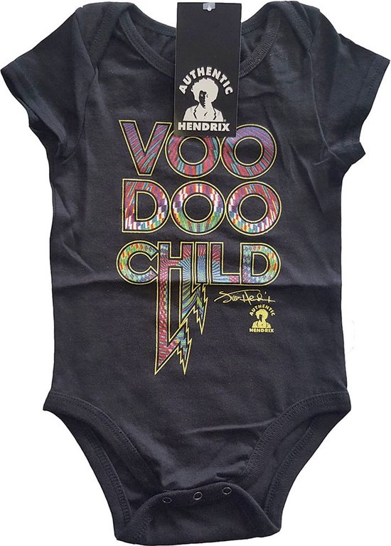 Jimi Hendrix - Voodoo Child Baby romper - Kids tm 2 jaar - Zwart