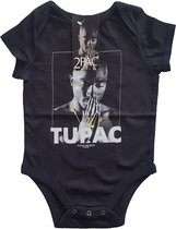 Tupac Baby romper -Kids tm 2 jaar- Praying Zwart