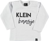 Klein baasje longsleeve shirt 68 Wit/Zwart