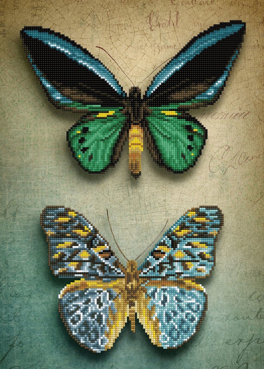 DIAMOND DOTZ Antique Butterfly - Diamond Painting - 8.808 Dotz - 52x37 cm