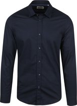 Scotch and Soda - Slim-Fit Overhemd Donkerblauw - S - Heren - Slim-fit