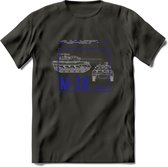 M18 Hellcat leger T-Shirt | Unisex Army Tank Kleding | Dames / Heren Tanks ww2 shirt | Blueprint | Grappig bouwpakket Cadeau - Donker Grijs - L