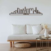 Skyline Tokyo Populierenhout 90 Cm Wanddecoratie Voor Aan De Muur Met Tekst City Shapes