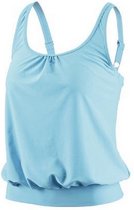 tankini top C-cup dames polyamide/elastaan turquoise maat 38