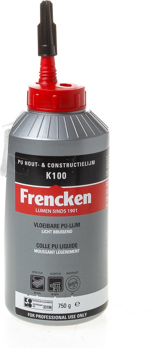 Frencken constructielijm - K100 - 750 g flacon - Komo | bol.com