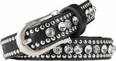 riem Expression dames 85 cm leer/polyurethaan zwart