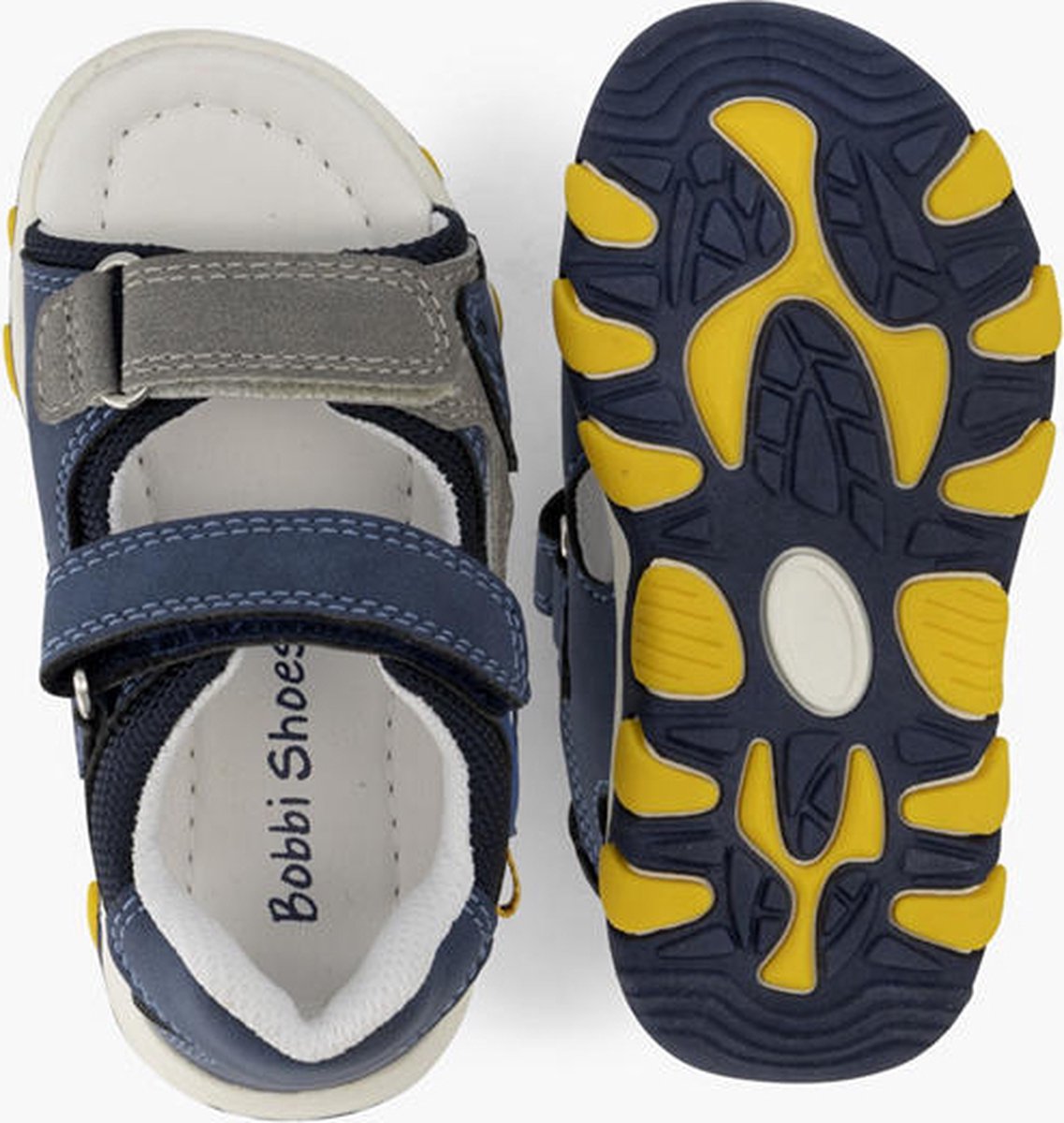 bobbi shoes Blauwe sandaal klittenband - Maat 23 | bol.com