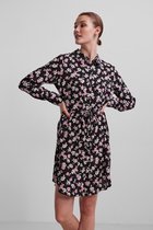 Pieces Jurk Pcvatilda Ls Shirt Dress Bc 17124373 Black/with Flower Dames Maat - XL