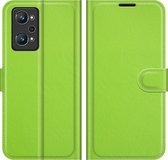 Realme GT Neo2 Hoesje - Mobigear - Classic Serie - Kunstlederen Bookcase - Groen - Hoesje Geschikt Voor Realme GT Neo2