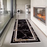 Magic Floor - Tapijt - Vloerkleed - Yasmin 1343A - Zwart - Acryl - (150x80cm)