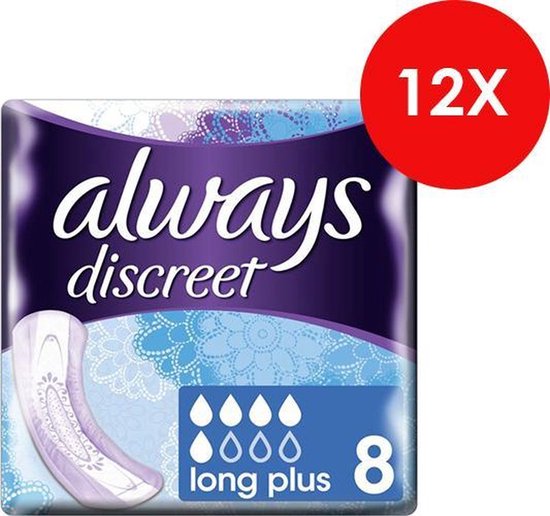 Always Discreet Medium Pad Long 12 X 8 Stuks 96 Stuks Incontinentiepads