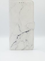 P.C.K. Hoesje/Boekhoesje/Bookcase wit marmer print geschikt voor Samsung Galaxy A52 5G