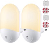 Starglow® Nachtlampjes Stopcontact - Kinderen - Nachtlamp Babykamer - 2 Stuks - Stekkerlampen