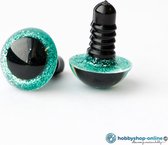 Veiligheidsogen sparkle 14 mm aqua 1 paar