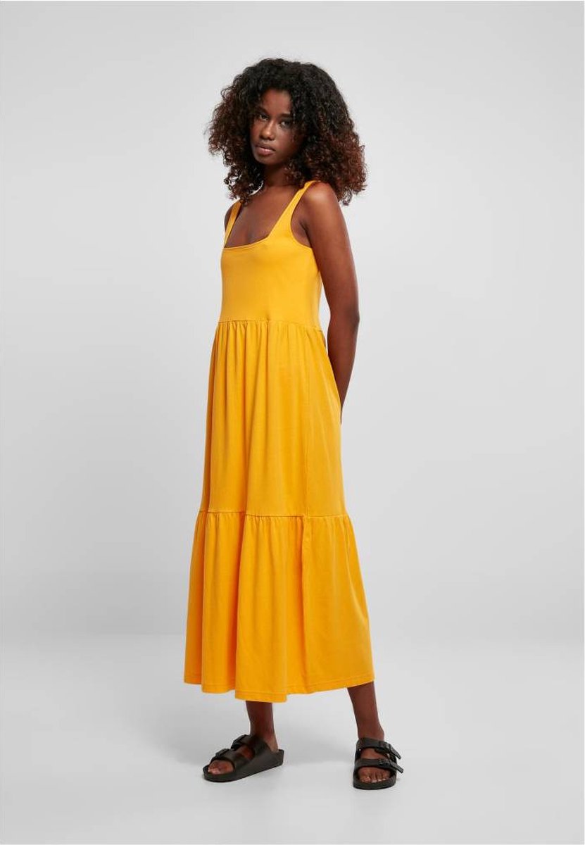 Urban Classics 7/8 Length Valance Summer Lange jurk S Geel