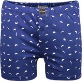 Suaque/Ginosanti heren boxershort wijd model Moustache - XL - Blauw