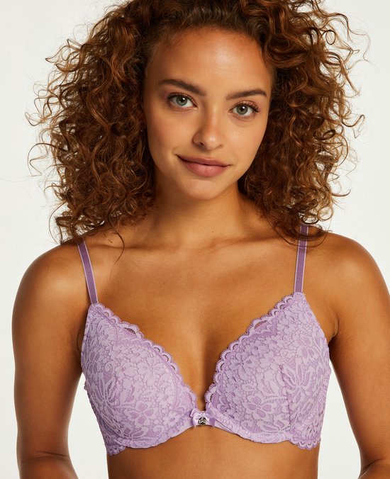 Dames Hunkemöller Bh'S Met Kanten Achterkant, Voorgevormde Push-Up Beugel  Bh Cecile Roze