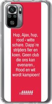 6F hoesje - geschikt voor Xiaomi Redmi Note 10S -  Transparant TPU Case - AFC Ajax Clublied #ffffff