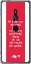 6F hoesje - geschikt voor Sony Xperia XZ2 -  Transparant TPU Case - AFC Ajax Dit Is Mijn Club #ffffff