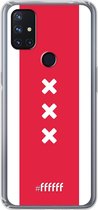 6F hoesje - geschikt voor OnePlus Nord N10 5G -  Transparant TPU Case - AFC Ajax Amsterdam1 #ffffff
