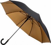 golfparaplu 93 x 120 cm polyester zwart/goud