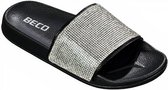 badslippers met rhinestones dames EVA zwart maat 38